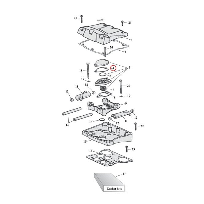 Cometic gaskets breather cover 99-10 Twin Cam