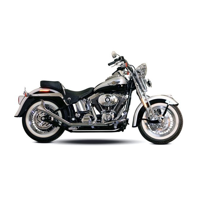 Side By Side Upswept Fishtails Exhaust. Chrome Part 905218